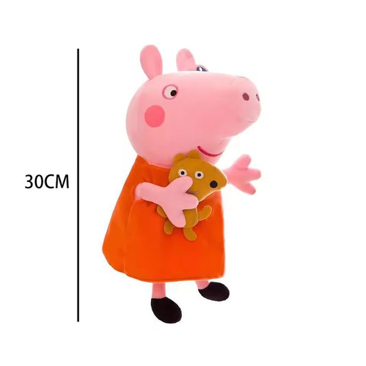 30CM Peppa Pig Plush Toys Stuffed Doll Genuine George Mom and Dad Model Children's Toys Anime Figure George Kids Gifts