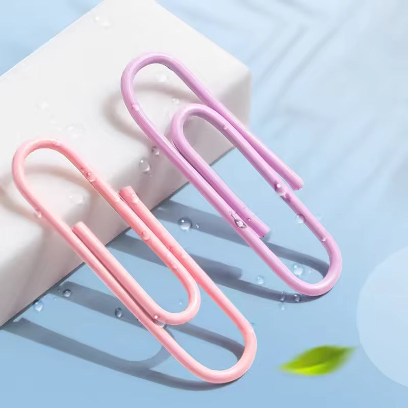 160 pcs Color paper clips office supplies paper clip large file bookmark paper clip organizer stationery stainless steel